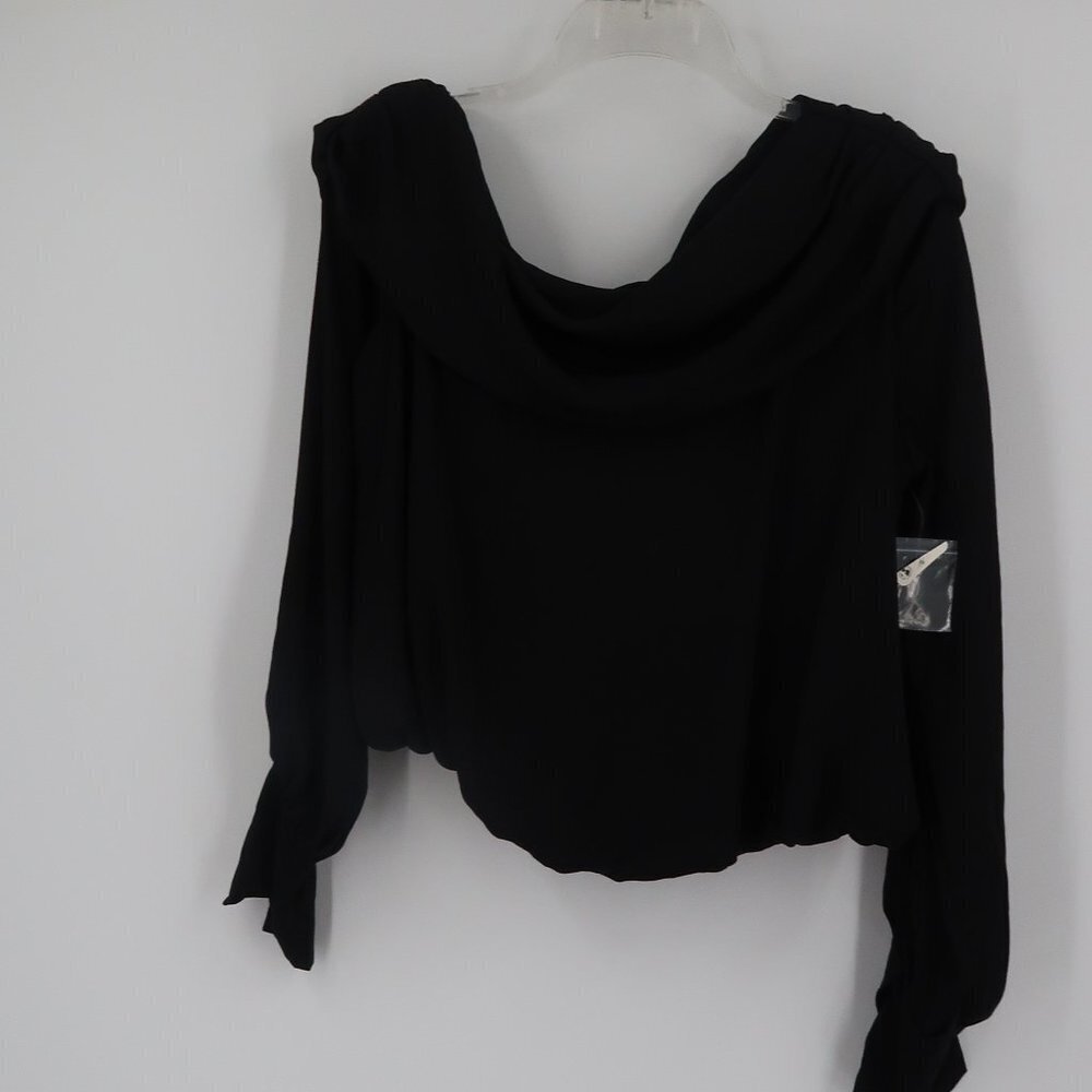 Free People Black Blouse Size S NWT